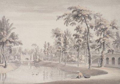 The Grotto and the Temple of Contemplation, Stowe by Jean Baptiste Claude Chatelain